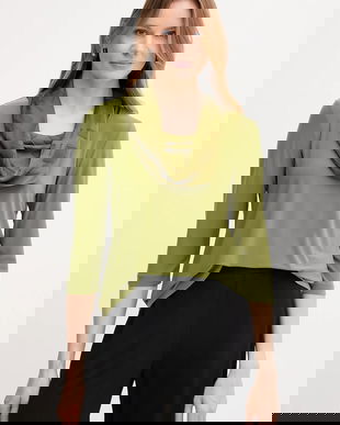 Joseph Ribkoff bluză culoarea verde, uni, 253211