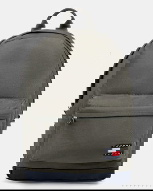 Tommy Jeans rucsac culoarea verde, mare, cu imprimeu, AM0AM13400