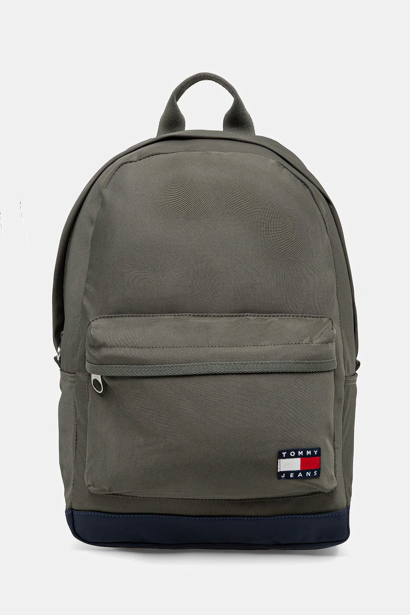 Tommy Jeans rucsac culoarea verde, mare, cu imprimeu, AM0AM13400