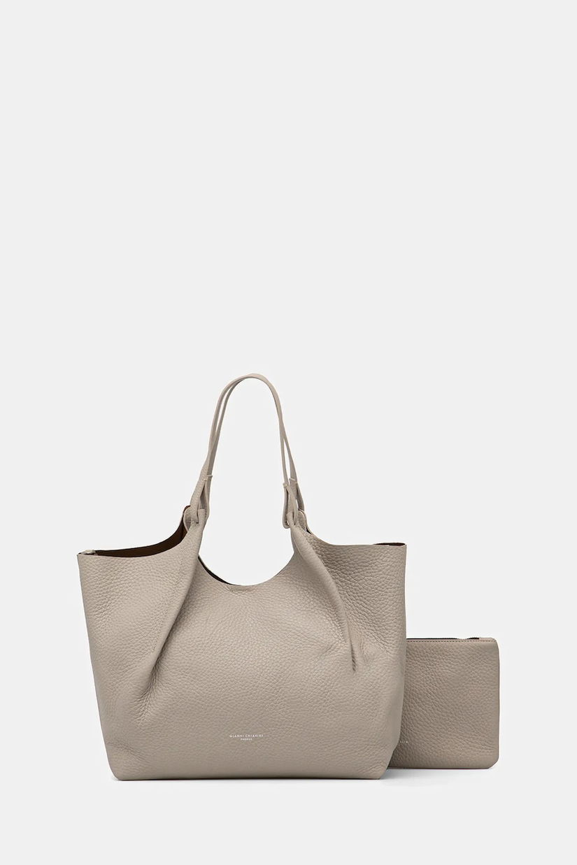 Gianni Chiarini poșetă de piele culoarea bej, 9720.RNGDBL