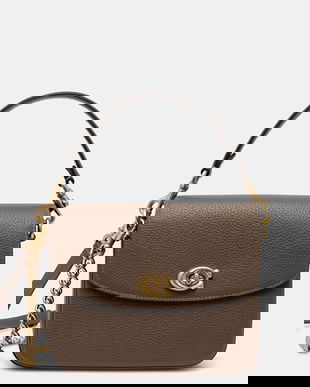 Coach poseta de piele Cassie 19 culoarea maro, CV437