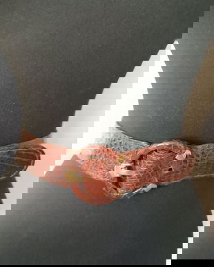 Curea Leo Isba din piele de crocodil