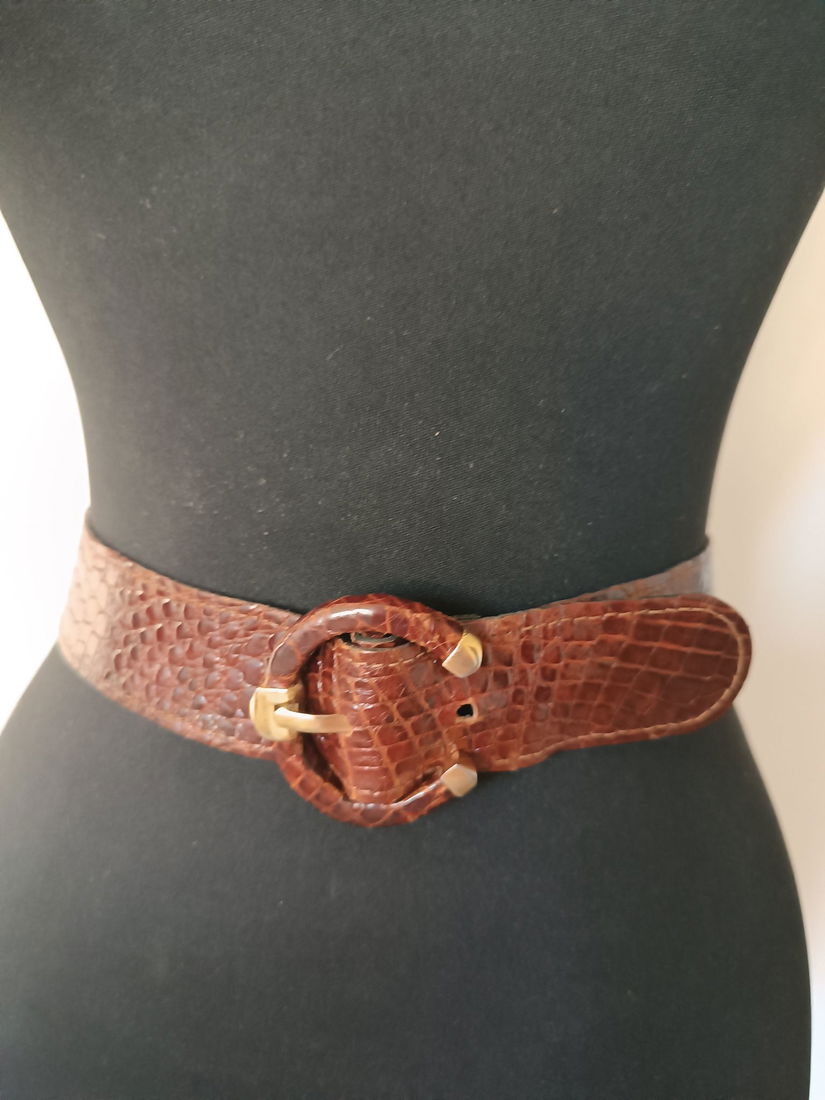 Curea Leo Isba din piele de crocodil