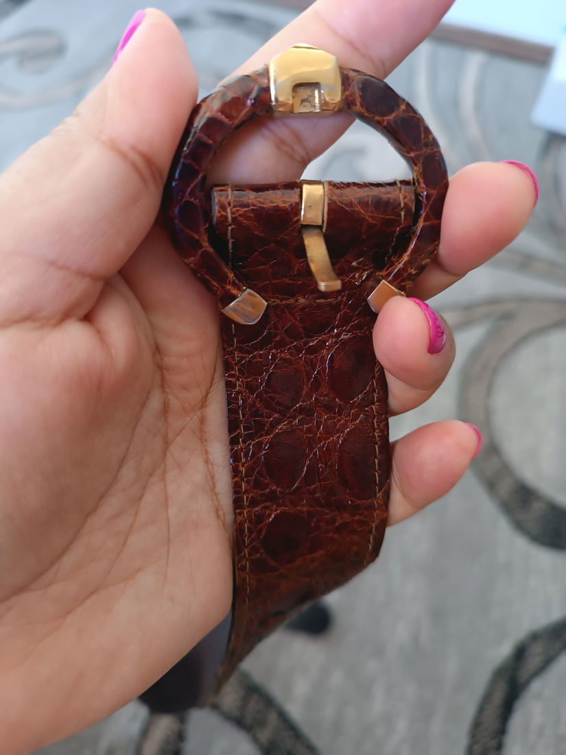 Curea Leo Isba din piele de crocodil