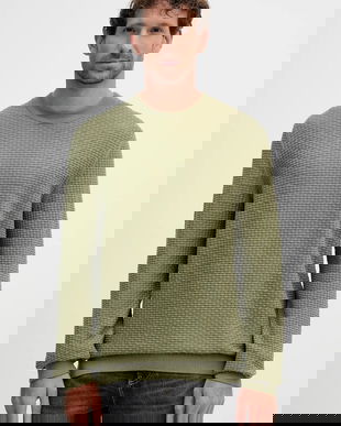 BOSS pulover de bumbac culoarea verde, light, 50545283