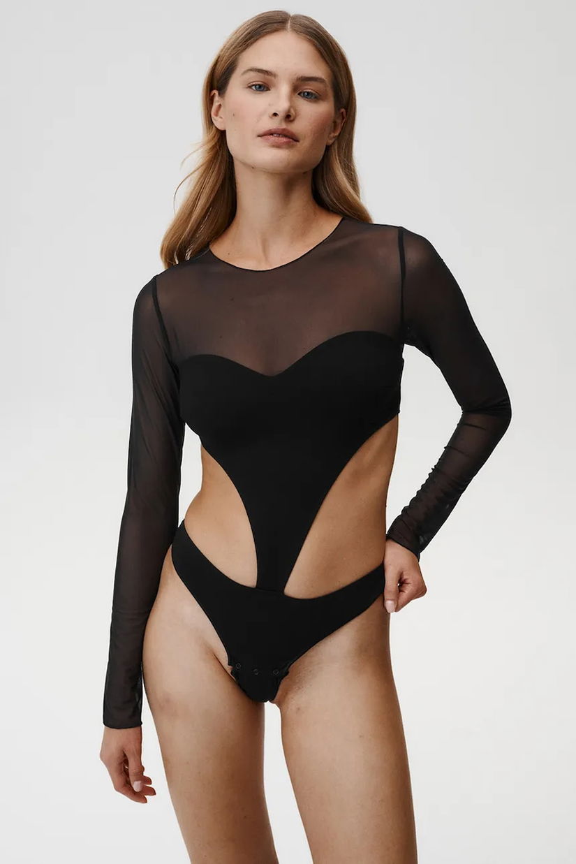 Undress Code body First Love Bodysuit femei, culoarea negru, uni, 844
