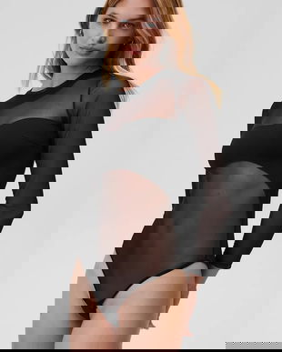 Undress Code body No Promises Bodysuit Thong femei, culoarea negru, uni, 819