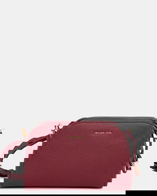 MICHAEL Michael Kors poșetă de piele ASHTON culoarea bordo, 32S5G9QC5L