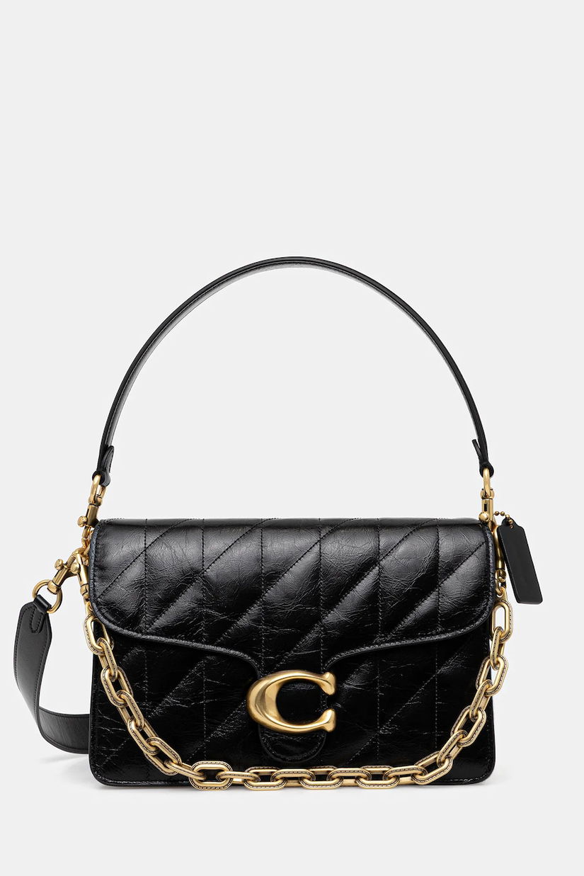Coach poșetă de piele Tabby culoarea negru, CAF55