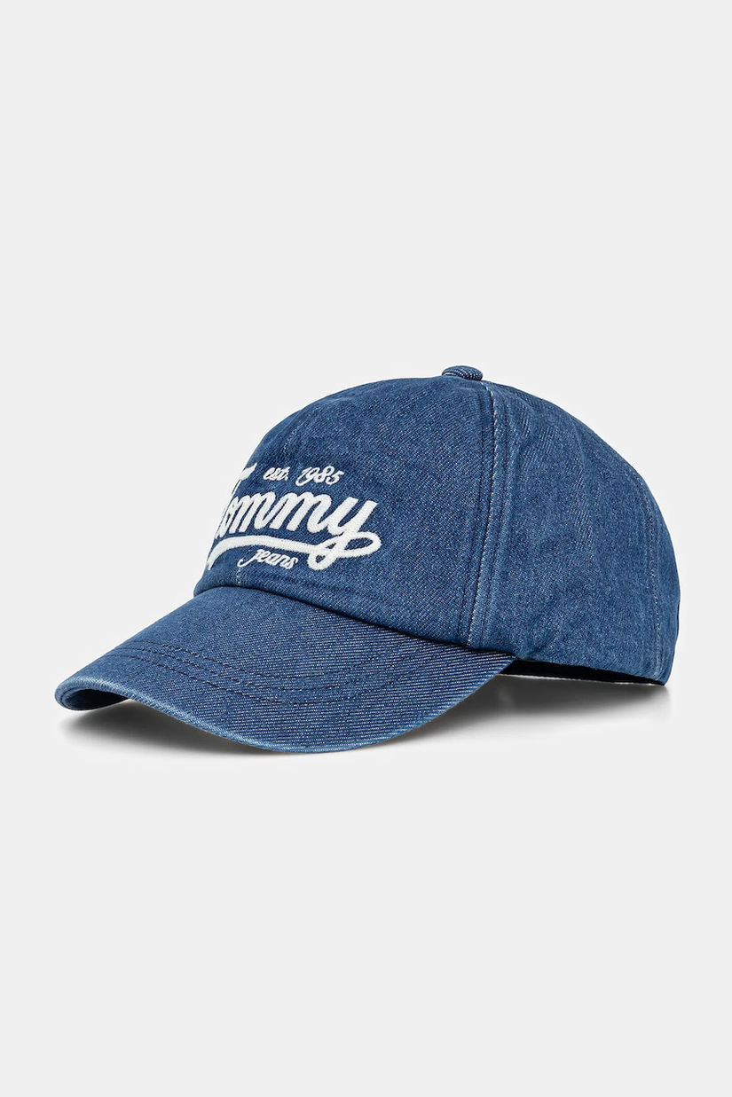 Tommy Jeans șapcă de baseball din denim culoarea bleumarin, AM0AM13565