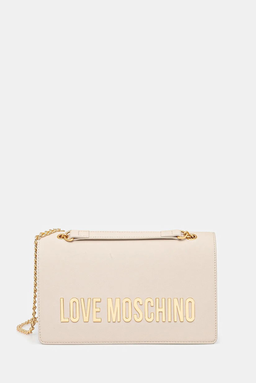 Love Moschino poșetă culoarea bej, JC4192PP1NKD0110