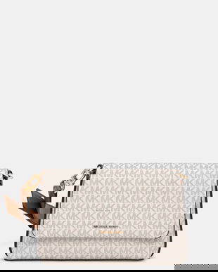 MICHAEL Michael Kors poșetă NESSA culoarea bej, 30T5G8ZM1B