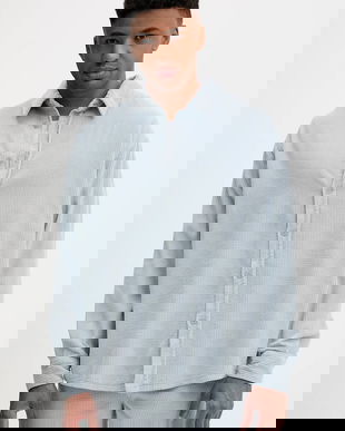 American Vintage cămașă din velur cu guler clasic, relaxed, MPADO06A