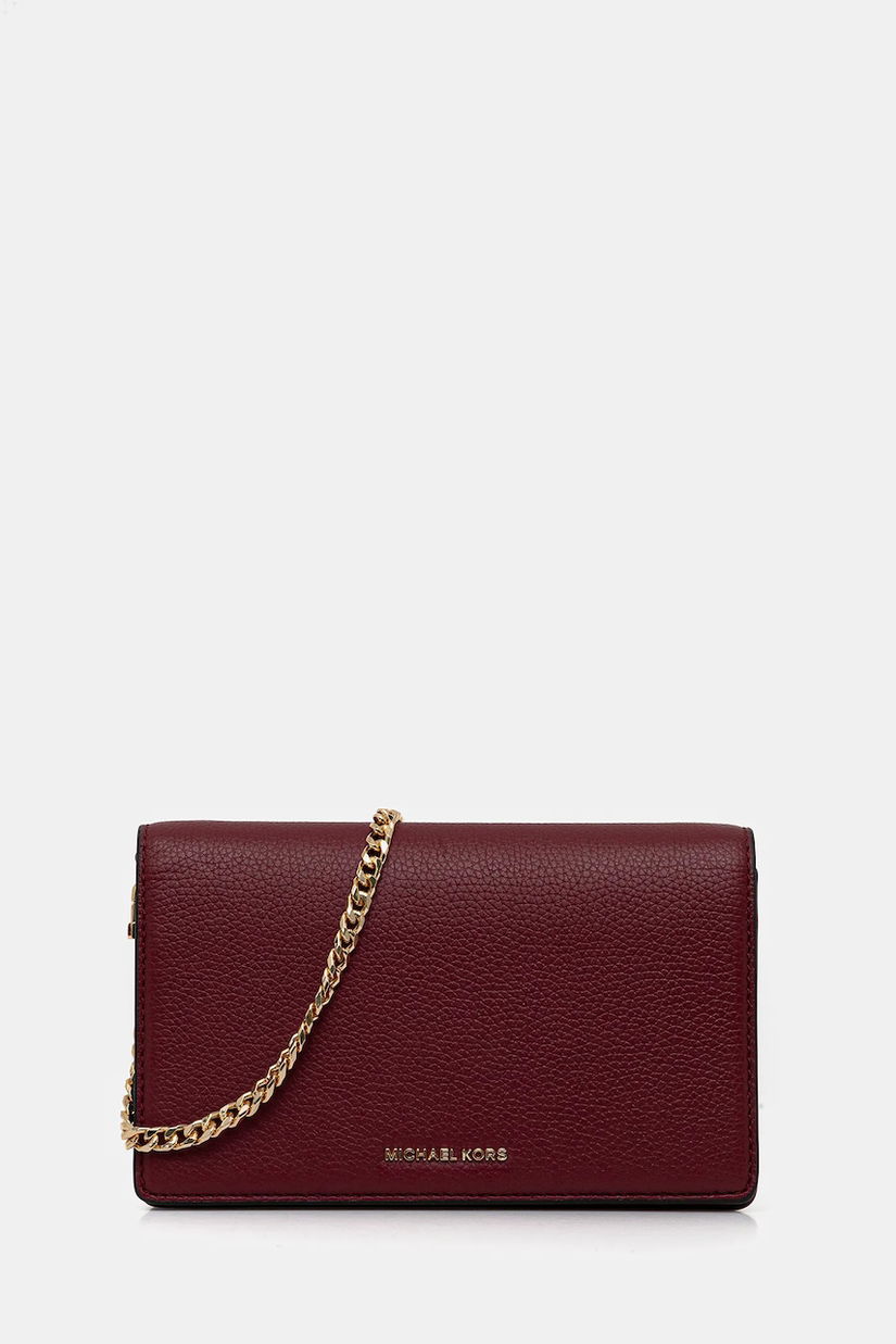 MICHAEL Michael Kors geantă de piele culoarea bordo, 32T4GJ6C2L