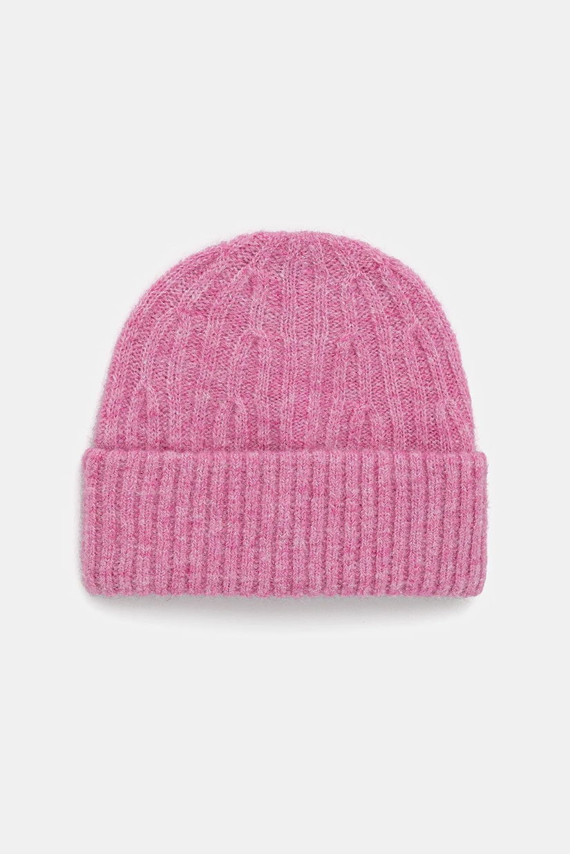American Vintage căciulă din amestec de lână Bonnet culoarea bej, din tesatura uni, EAST22A