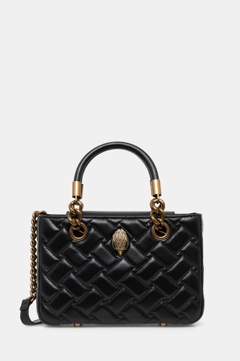 Kurt Geiger London geantă de piele KENSINGTON culoarea negru, 4376800109