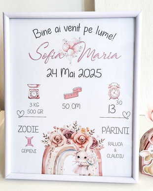 Rama foto personalizata iepuras