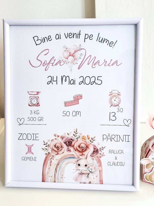 Rama foto personalizata iepuras