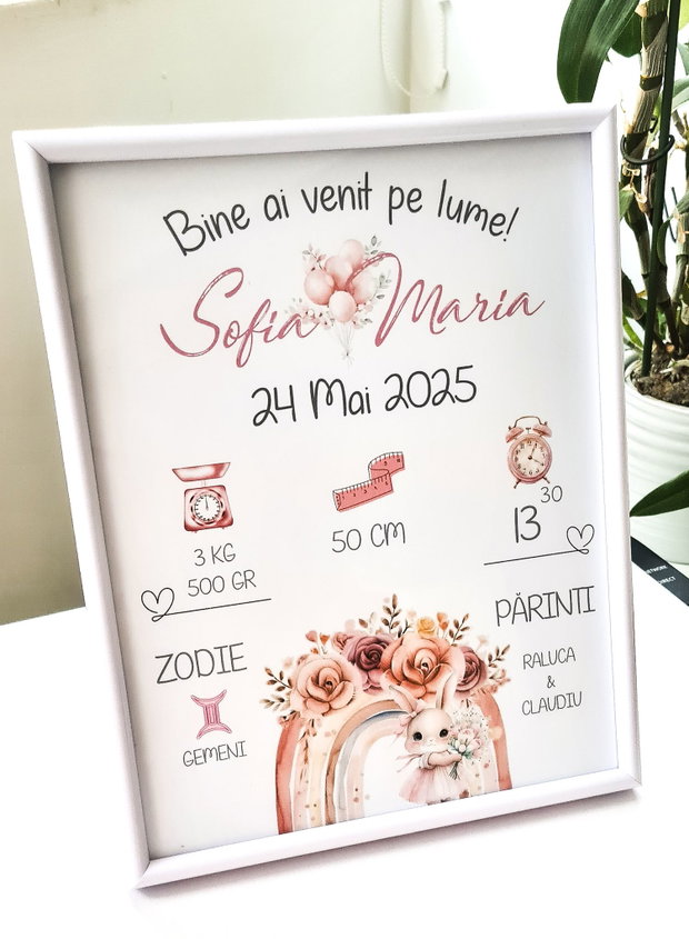 Rama foto personalizata iepuras