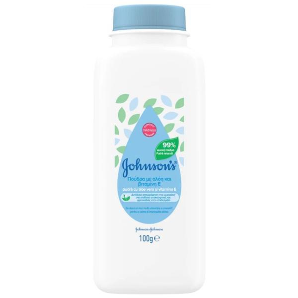 Johnson&#039;s Baby Pudra cu Aloe Vera si Vitamina E - Johnson&amp;Johnson, 100 g