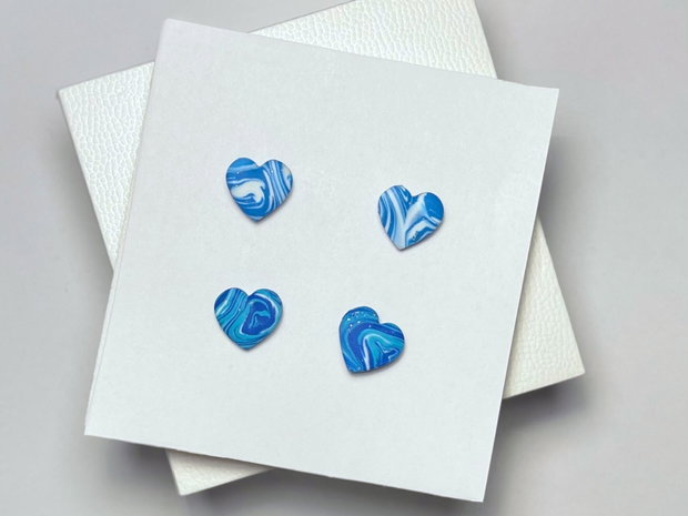 Set cercei din lut polimeric CELESTIAL HEARTS #C0151