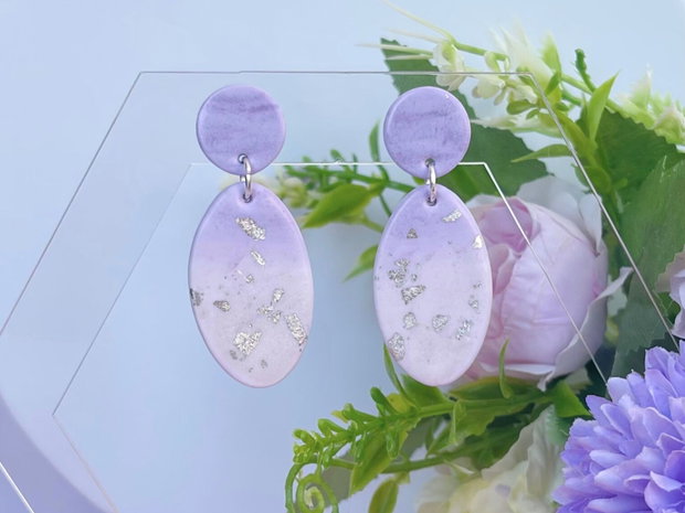 Cercei din lut polimeric AMETHYST WHISPER #C0007