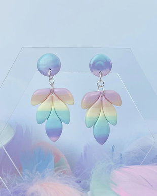 Cercei din lut polimeric DANCING RAINBOWS #C0014
