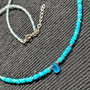 Colier argint opal de foc Paraiba apatit apatit neon brioleta minimalist boho chic trendy - Transport gratuit