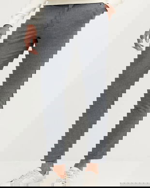 BOSS pantaloni bărbați, culoare bleumarin, simplu 50546875