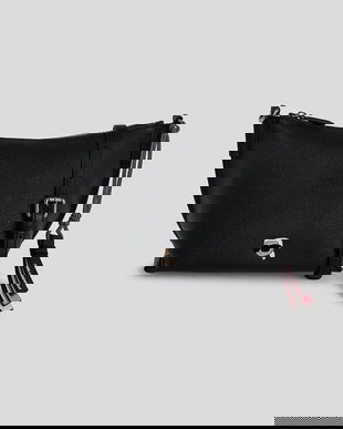 Karl Lagerfeld geantă IKON GRAINY culoarea negru A3W30104