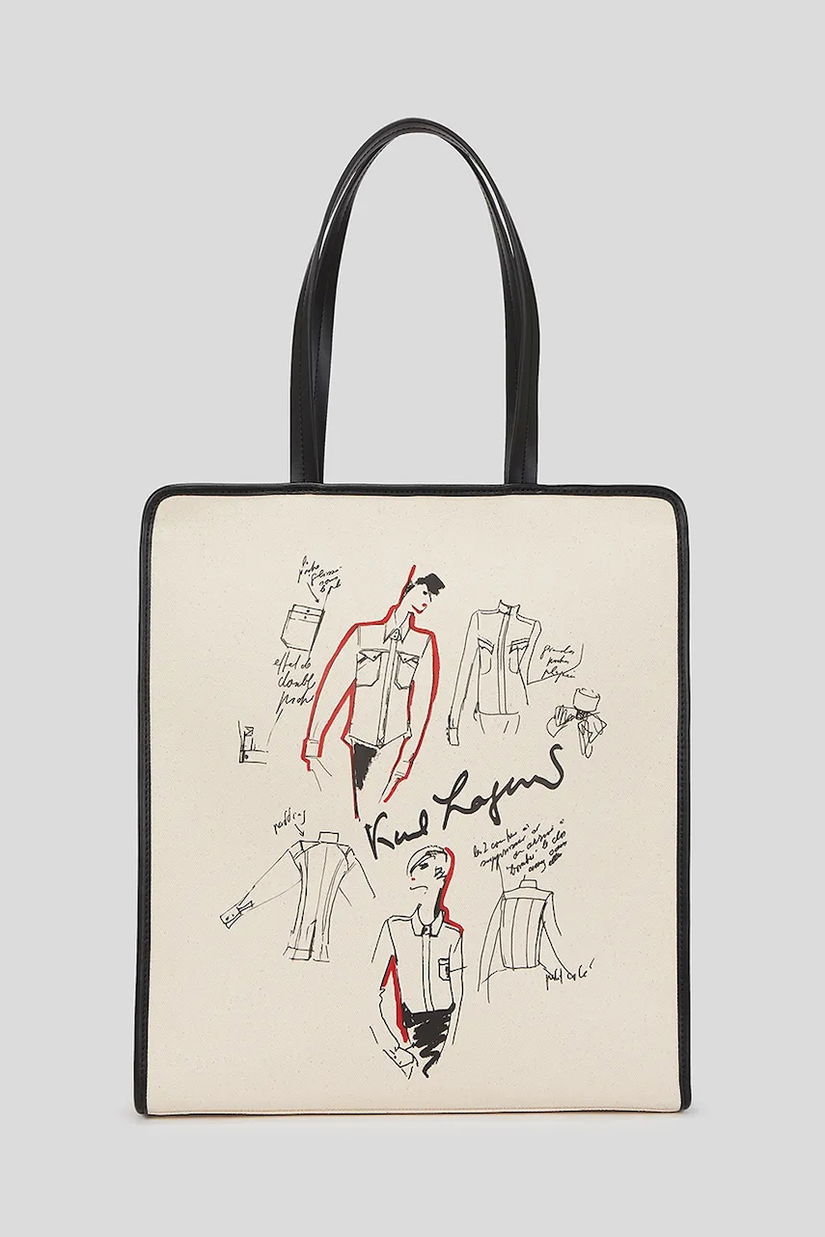 Karl Lagerfeld geantă culoarea bej A3W50112