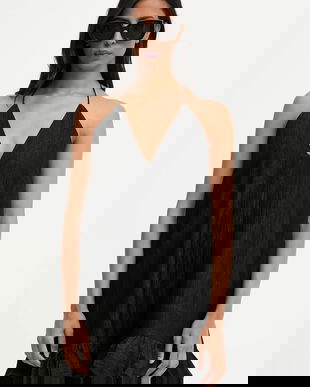 Answear.LAB rochie culoarea negru, mini, drept