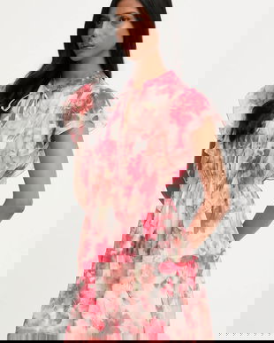 Answear.LAB rochie culoarea rosu, mini, evazati