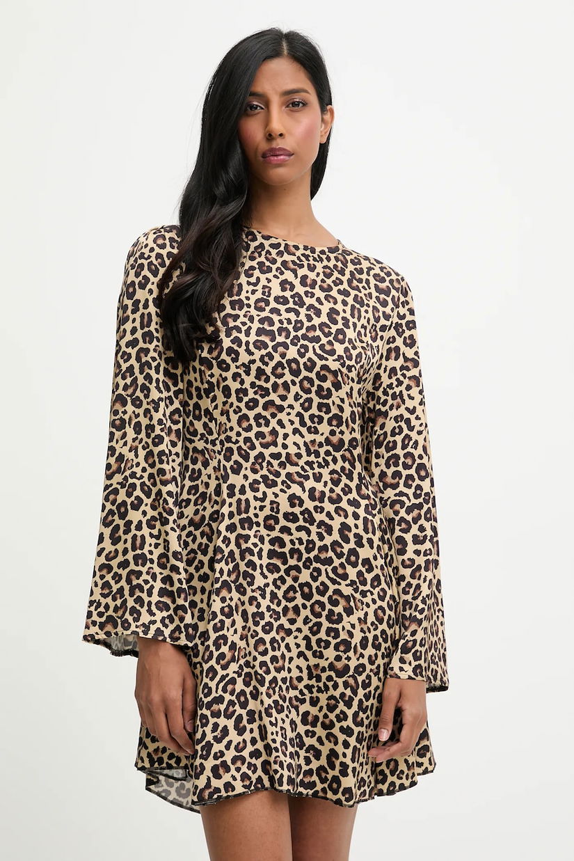 Answear.LAB rochie culoarea negru, mini, evazati