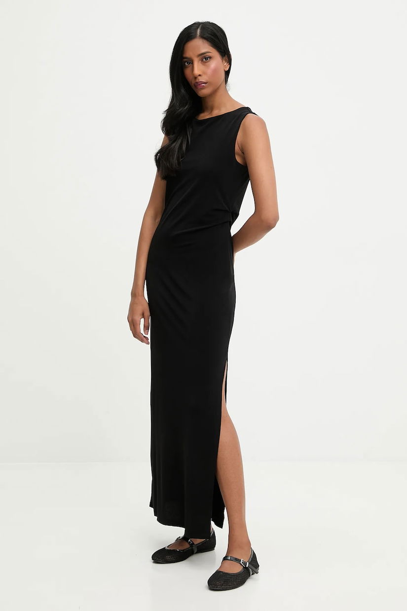 Answear.LAB rochie culoarea negru, maxi, drept