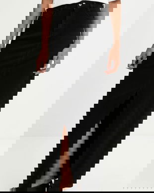 Answear.LAB fusta culoarea negru, maxi, creion