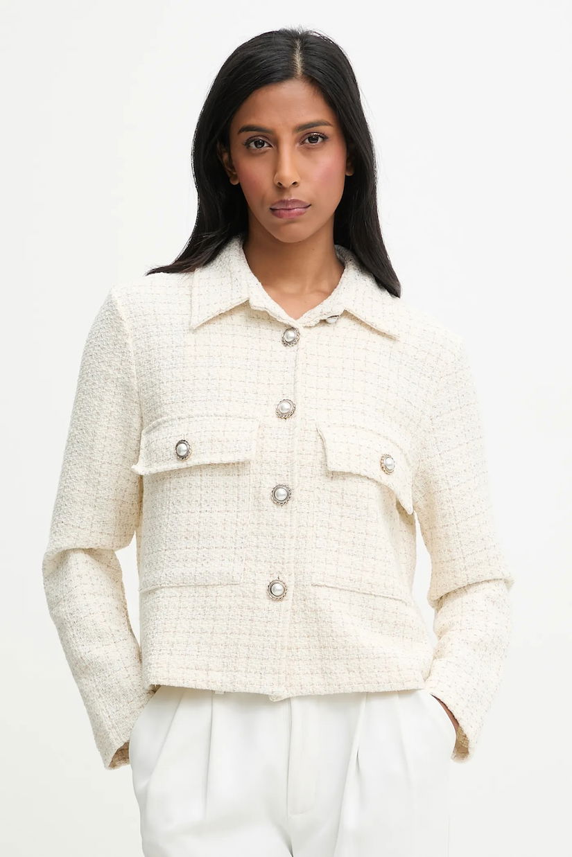 Answear.LAB sacou culoarea bej, un singur rand de nasturi, modelator