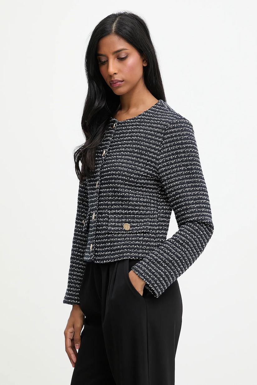 Answear.LAB sacou culoarea albastru marin, un singur rand de nasturi, modelator
