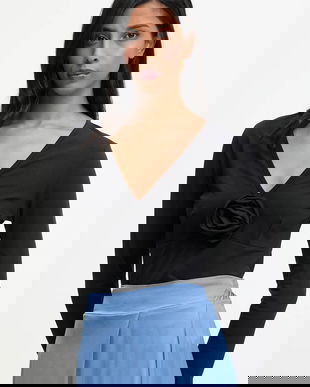 Answear.LAB bluza culoarea negru, neted