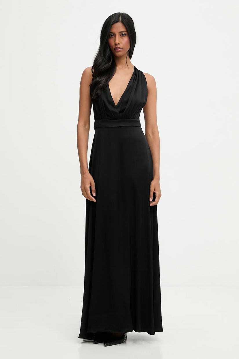 Answear.LAB rochie culoarea negru, maxi, evazati