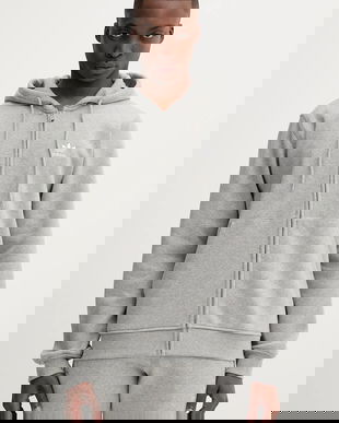 adidas Originals bluză Essentials culoarea gri, cu glugă, melanj, JY6167