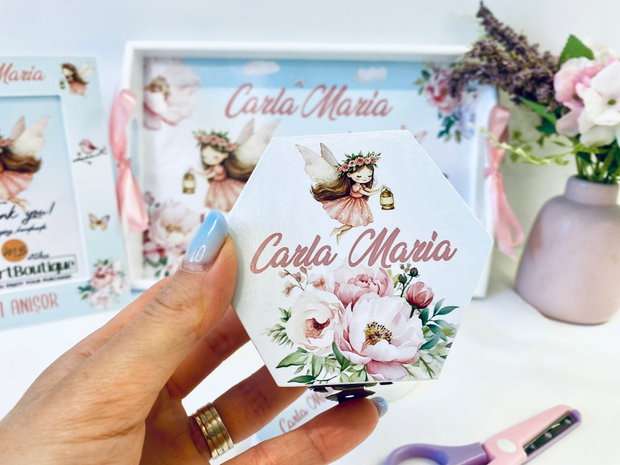Set aniversar personalizat 1 anisor - Zana zanelor - Tavita turta si accesorii