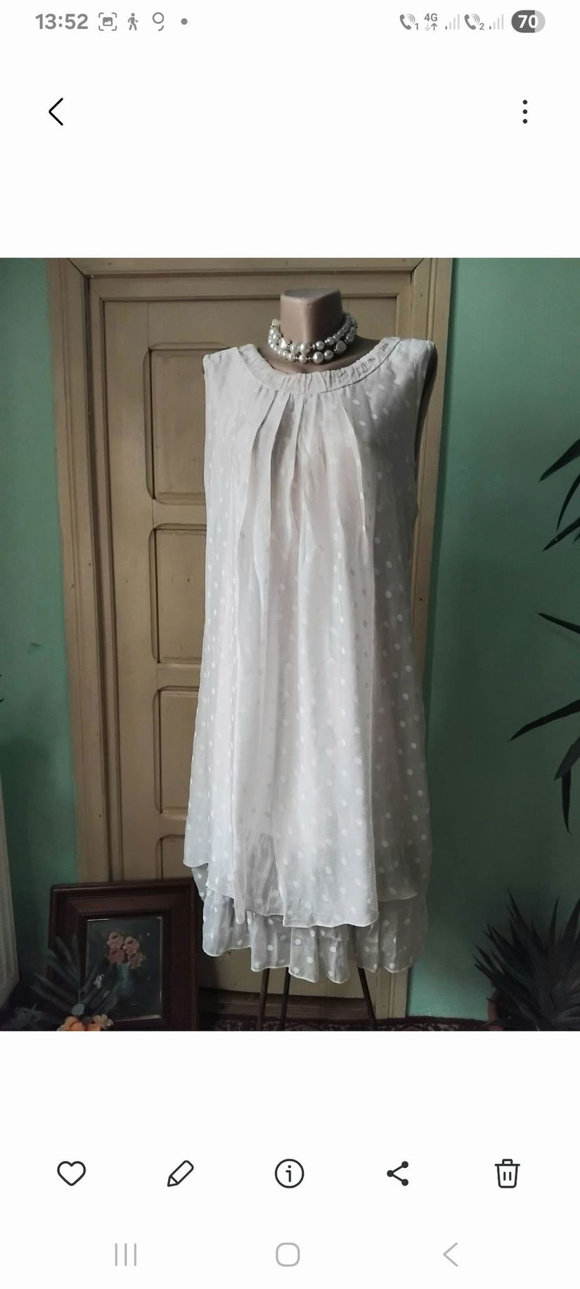 Rochie din matase naturala bej nude