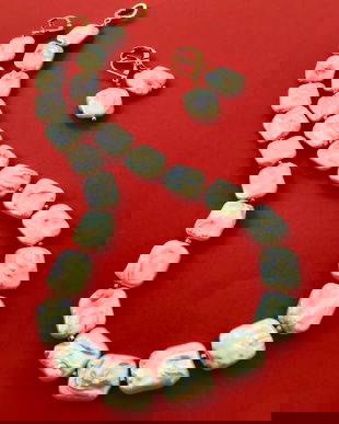 Colier perle baroc albe