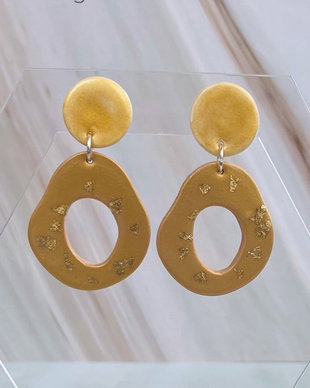 Cercei din lut polimeric GOLDEN STORIES #C0169