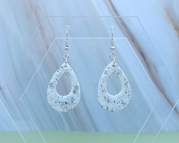 Cercei din lut polimeric IVORY DRIZZLE #C0177