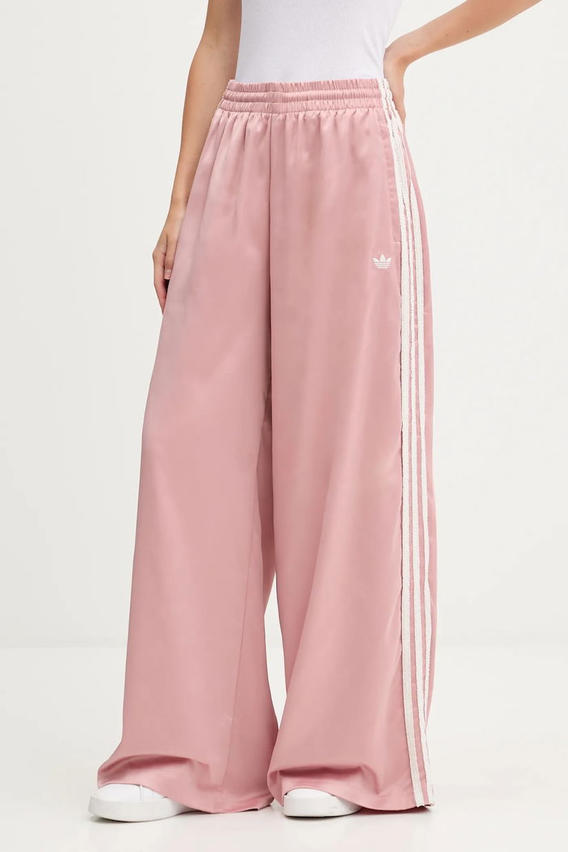 adidas Originals pantaloni de trening Wide Leg Pants culoarea roz, uni, KC8815