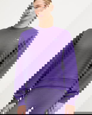 adidas by Stella McCartney hanorac de antrenament culoarea violet, uni, JW4691