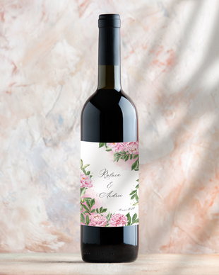 Etichetă personalizată pentru sticla de vin. Etichetă vin pentru nuntă.