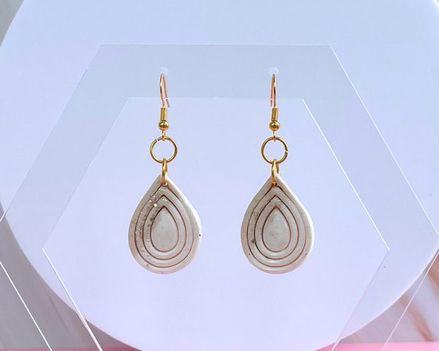 Cercei din lut polimeric IVORY ECHOES #C0146